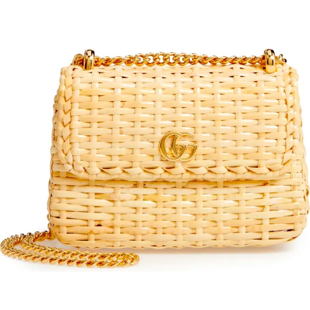 Genuine Gucci Linea Cestino Wicker Mini